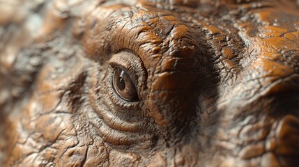 Close-Up of Textured Reptilian Skin with Eye Detail