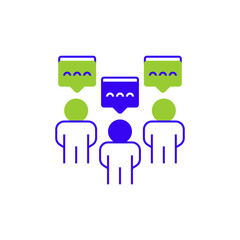 Group Chat Line Icon. linear style sign for mobile concept and web design. Outline vector icon.