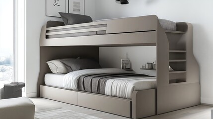 Modern Bunk Bed Design for Space-Saving Bedroom Solutions