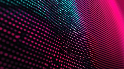 Digital Abstract Art with Neon Light Effects