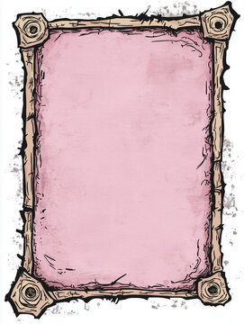 Magnifique parchemin rose