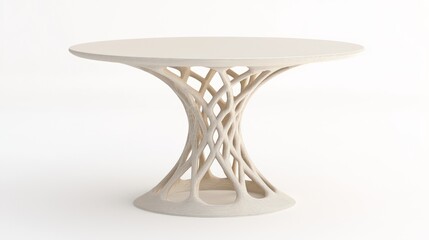 Modern Outdoor Table 3D Render with Intricate Base | Weatherproof Patio Furniture for Stylish Spaces