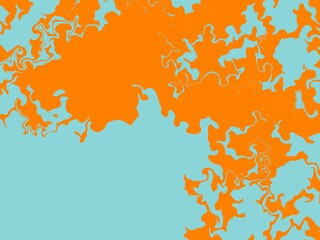 Obraz premium Abstract background with vibrant orange and teal swirls, perfect for modern designs and branding.