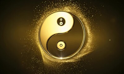 Golden Yin Yang Symbol: Harmony, Balance, and Duality