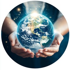 icon of a hands holding the earth.