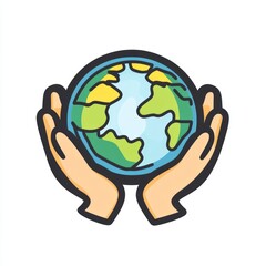 icon of a hands holding the earth.