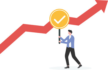 Observe the bar graph on your hand with a magnifying glass
