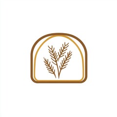 A simple yet elegant logo design featuring a sprig of leaves in a warm earthy tone.