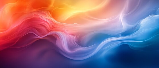 Obraz premium Color Flow in a smooth, gradient transition, Generative AI