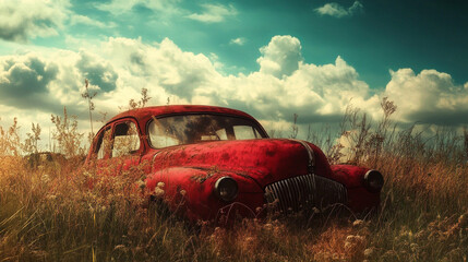Sporty Silver Car Racing Under Morning Sunlight, modern red car on road