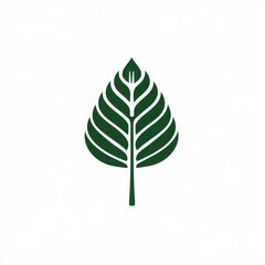Stylized green leaf symbolizing nature and sustainability.