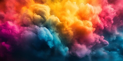 Fototapeta premium Color Storm exploding in vivid, energetic hues, Generative AI