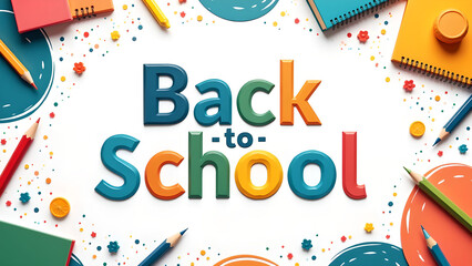 Obraz premium Back to School Concept with School Supplies. Education, Learning, and New Beginnings.