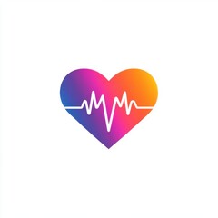 A vibrant heart graphic with an EKG line, symbolizing health and vitality.