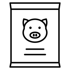 돼지 사료 포대 아이콘