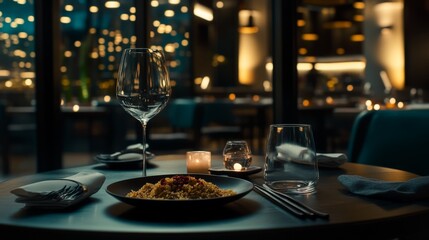 Spicy Fried Rice with Roasted Chicken in Cozy Setting