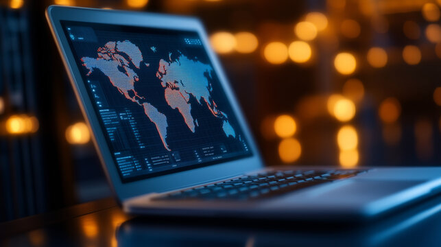 logistics dashboard displaying global cargo tracking and alerts - Powered by Adobe