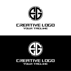 creative letter logo eg design vectors