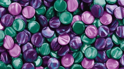 Vibrant metallic round sequins creating a colorful background