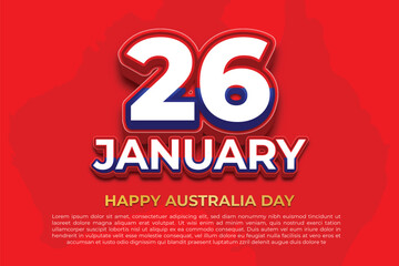 A Poster for 26 January for Happy Australia Day