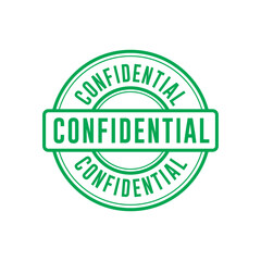 Confidential Rubber stamp icon vector design templates simple and modern concept