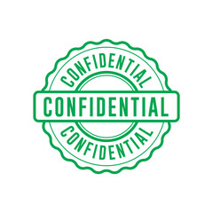 Confidential Rubber stamp icon vector design templates simple and modern concept