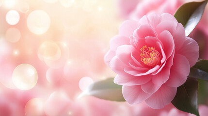 Obraz premium Gorgeous background wallpaper of camellia flowers