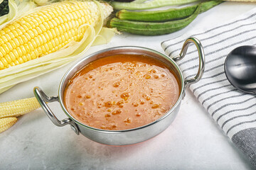 Vegan cuisine - hot tomato soup