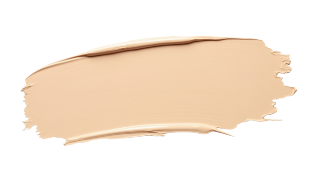 Beige Brush Stroke Isolated on a Transparent Background.