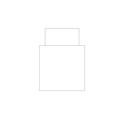 Minimalist Wireframe Eraser Icon | Classic Educational Flat Design