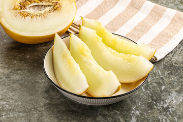 Sweet juicy ripe melon slices
