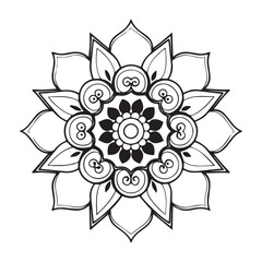 Vector hand drawn doodle mandala,Mega mandala bundle for coloring book interior,Mandala Line Drawing Design