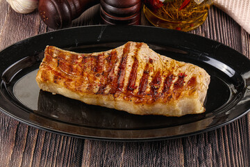 Tasty hot grilled pork loin