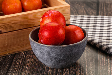 Fresh sweet juicy  purple plums