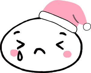  Japanese kawaii faces in New Year's hats.