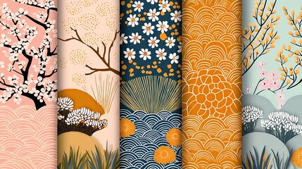 Colorful traditional pattern design backgrounds.