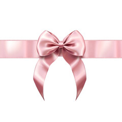 a pink ribbon on a transparent background, PNG image, PNG file, Generative art.