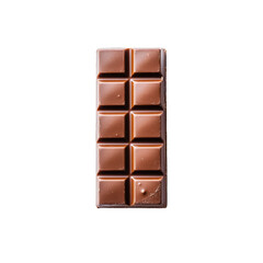 Obraz premium a bar of dark chocolate on a transparent background, PNG image, PNG file, Generative art.