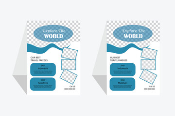 Travel flyer design templet file for enjoy your holyday 