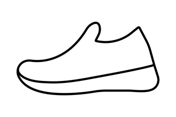 Shoe continuous single line art and isolated outline vector illustration
