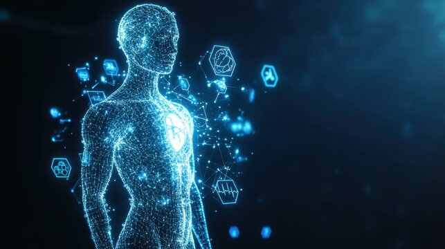 Digital Human Body Health Technology Innovation Futuristic Medicine Healthcare Science