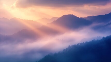 Mystical Light Piercing Misty Morning