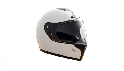 Fototapeta premium Motorcycle helmet over isolate on white with clipping path, retro style. isolated with white highlights
