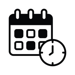 Calendar and clock icon representing date and time settings