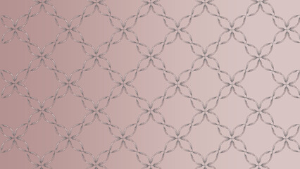 Fototapeta premium Intricate Floral Symmetry Pattern Design. The petals are arranged in a symmetrical manner, forming a flower-like motif that is evenly spaced throughout the pattern