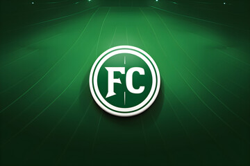 Robust and Vibrant Football Club Banner with Bold Text and Symmetrical Design