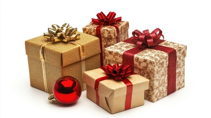 Obraz premium gift boxes, isolated on white background