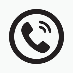 phone call icon for contact vector illustration