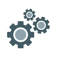 vector icon of a setting or spinning wheel flat design symbol