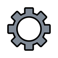 vector icon of a setting or spinning wheel flat design symbol